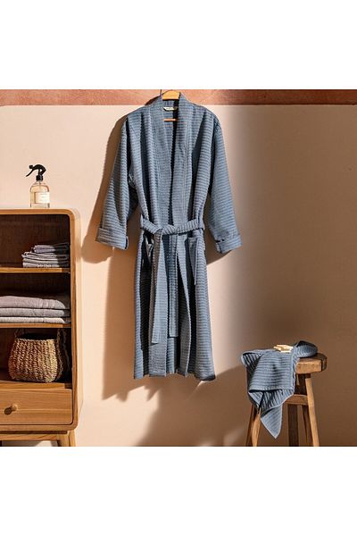 Madame Coco Carla Unisex-Bademantel-Set mit Kimonokragen