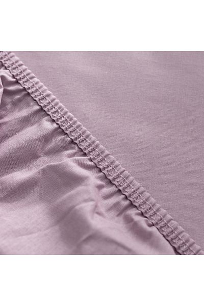 Madame Coco Manon Ranforce Spannbettlaken, Kingsize, 100 % Baumwolle, Hellpflaume