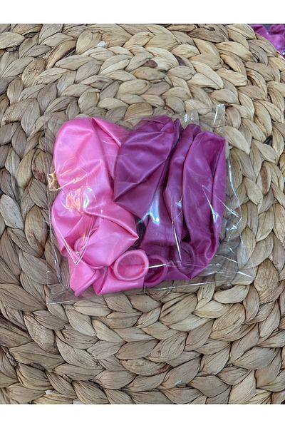 Deniz Party Store Metallic Pink Metallic Fuchsia Balloon 10 Pieces