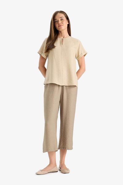 DeFacto Flexible Waist Pocket Straight Leg Capri A6764Ax25Sm