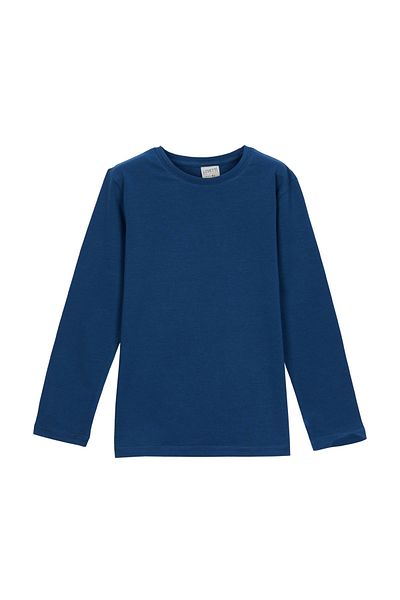 LOVETTI تي شيرت Indigo Basic موسمي للجنسين بأكمام طويلة