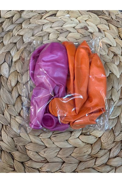 Deniz Party Store Metallic Fuchsia Orange Balloon 12 Inch 10 Pieces