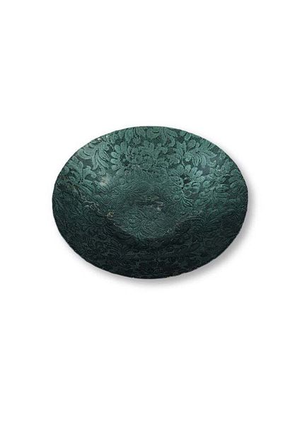 Generic Luxury glass serving dish, 100% Turkish, emerald green (diameter: 40 cm)