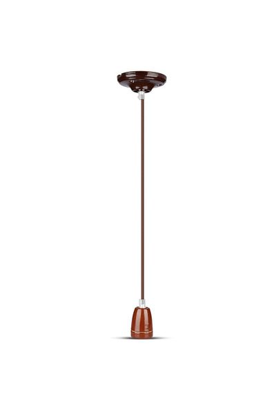 V-TAC Brown Porcelain Holder With Cable