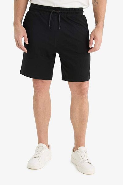 DeFacto Slim Fit Slim Fit Βαμβακερό Basic ίσιο βερμούδα με τσέπες W1105az25sp