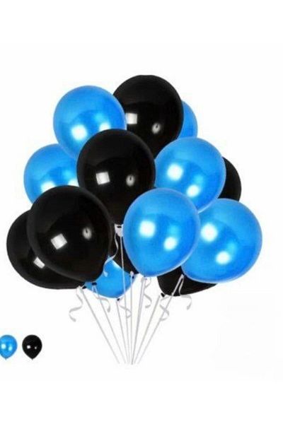 Deniz Party Store The Boss Baby Metallic Blue Black Balloon 12 Inch 10 Pcs