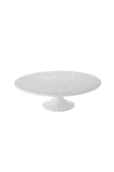 Dania 8-piece white porcelain cake stand set with plates and scoop
