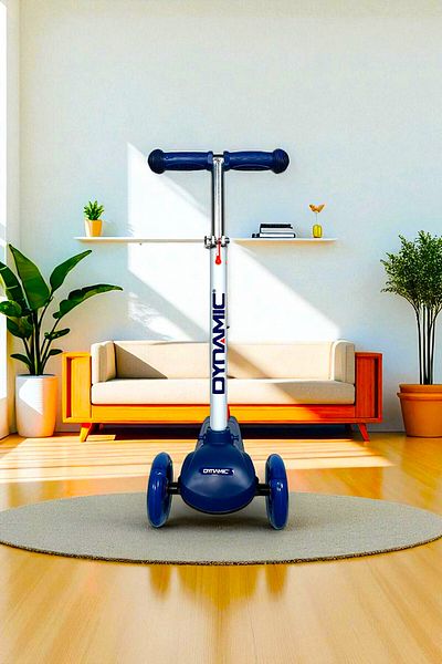 Dynamic Ht288 Lighted 3 Wheel New Generation Scooter Navy Blue - Lighted Wheels