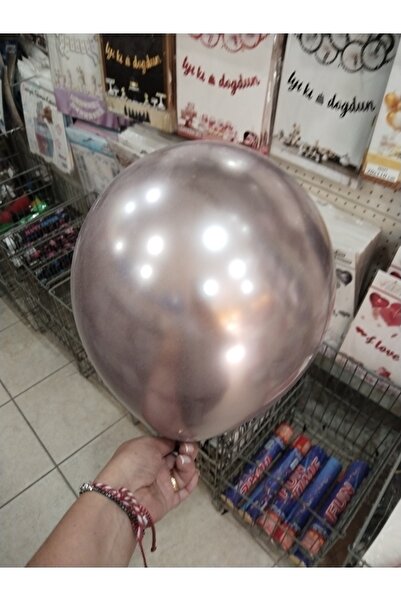 Deniz Party Store Chrome Pink Gold Balloon 12 Inch 10 Pieces