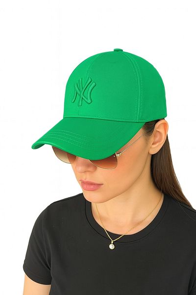 ZERAMİNE Green Unisex Baseball Ny Embroidered Hat Velcro