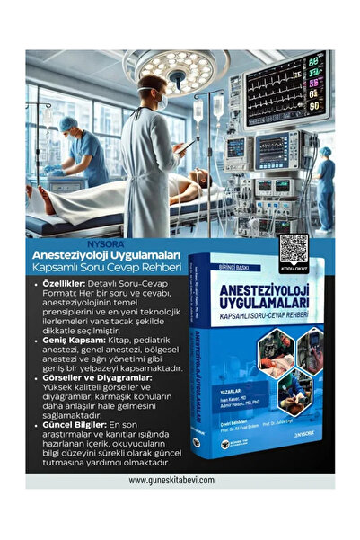 Güneş Tıp Kitabevleri NYSORA - Anesteziyoloji Uygulamaları Kapsamlı Soru Cevap Rehberi