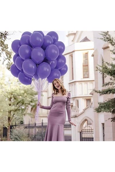 Deniz Party Store Pastel Lilac Latex Balloon 12 Inch 10 Pieces