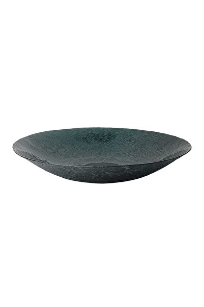 Generic Luxury glass serving plate, 100% Turkish, emerald green (diameter: 30 cm), 1 kg
