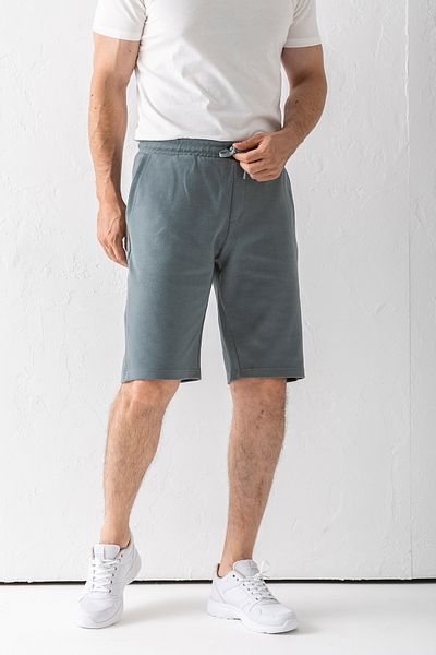 JB John Borners Men's Elastic Waist Laced Pocket Textured Shorts Light Khaki - 8043