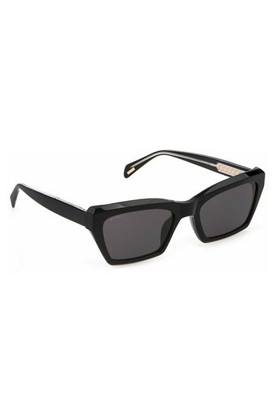 Police Ochelari de soare pentru femei Splg22 0700, negri, dreptunghiulari, 56 mm