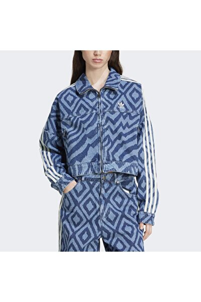 adidas Γυναικείο Τζιν Μπουφάν IW0793 Μπλε
