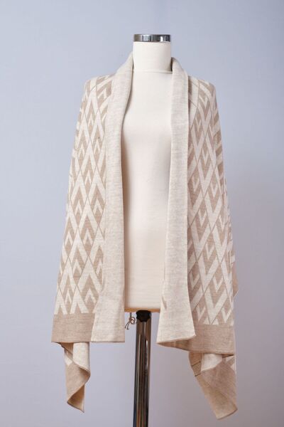 Sebir Moda Knitwear V Patterned Shawl