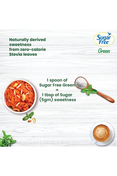 SUGAR FREE D'LITE Sugar Free Green Stevia, 50 Sticks | India’s No.1 Sweetener | 100% Plant-based Natural Sweetener |