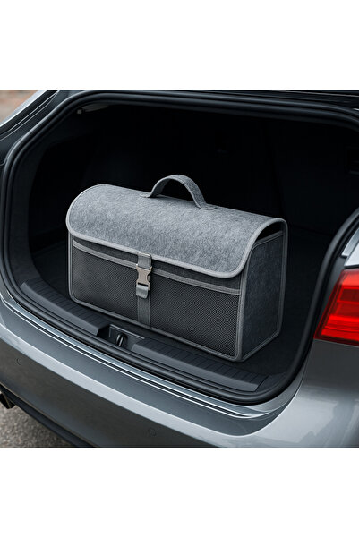 NOVA TEXTILE Araba Bagaj Çantası Çok Bölmeli, Bagaj Düzenleyici, Oto Aksesuarları, Keçe Organizer