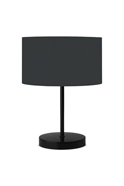 HOMİNG Antrasit Başlıklı Metal Gövdeli Abajur Ayd-2847