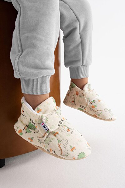 Funny Baby Patterned Muslin Slippers Non-Slip Ergonomic Sole Comfortable Aira...