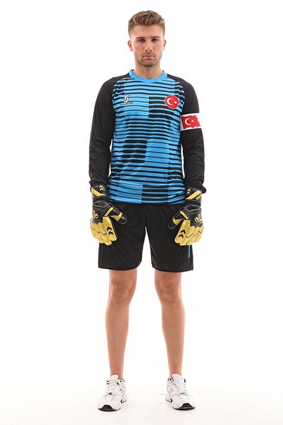SPORTECH Kaleci Forma Takımı, Sünger Destekli, Mavi-siyah K0144