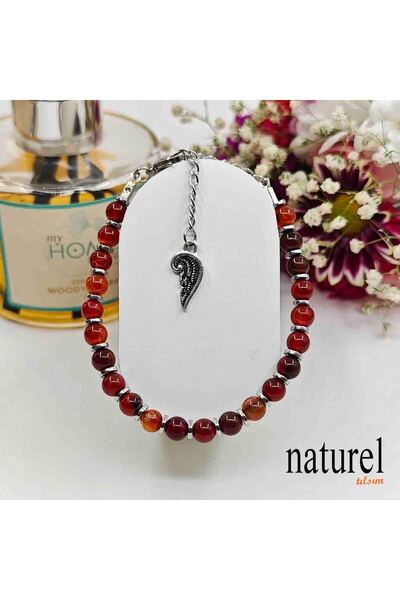 Naturel Tılsım Agate Natural Stone 6mm Bracelet
