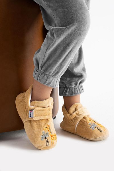 Funny Baby Flexible and Comfortable Embroidered Slippers - Organic Design, Soft Sole