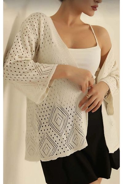 DAMGA Collection Women's Openwork Seasonal Cardigan