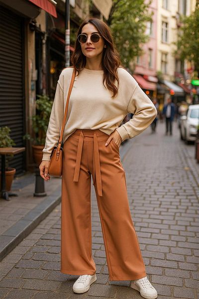 Neva Style بنطلون حجاب أسمر 1081 تيرابايت