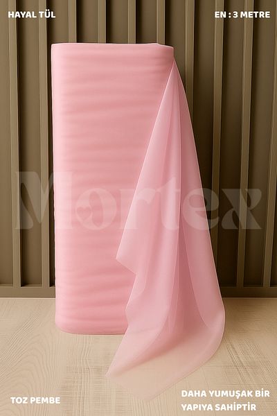 Mortex Τούλι Dusty Pink Dream 100x300 cm | Ύφασμα για αρραβώνα, Χένα, Γάμος, Πακέτο, Πόρτα και Στολίδι για πάρτι