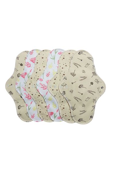 Ponped Bamboo Washable Natural Women's Pad 6 Pieces (Night)