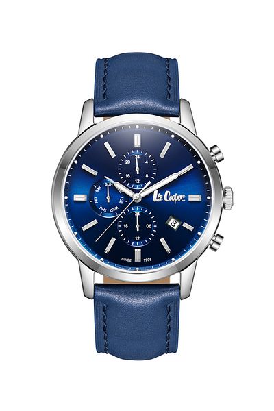 Lee Cooper LC08085.399 Men Multi Function Display Watch & Leather Strap Dark Blue