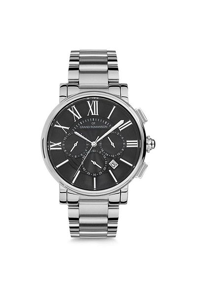 RMS Zeitmeister Rms.1.Af1013.11 Roman Numeral Crystal Glass Steel Cord Steel Case 5 Atm Water Resist