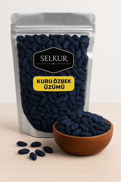 SELKUR Kuru Üzüm 1KG (Özbek Üzümü-Çekirdeksiz)