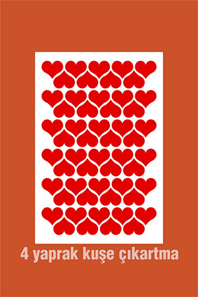 Örün Matbaa Lepilna nalepnica u obliku srca, krvavo crvene boje, 2,5 cm, deko...