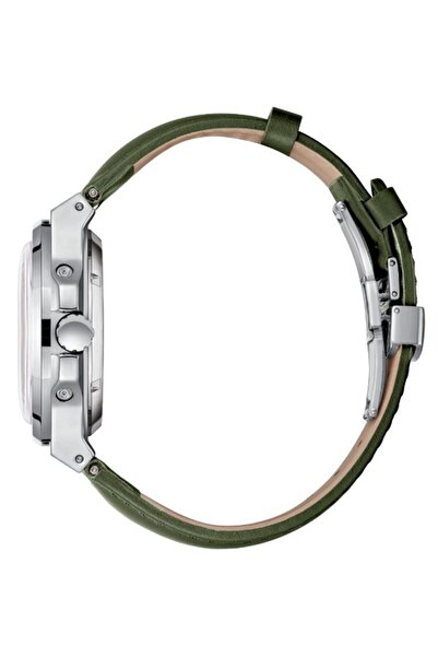 Lee Cooper LC08125.375 Men Automatic Display Watch & Leather Strap Dark Green