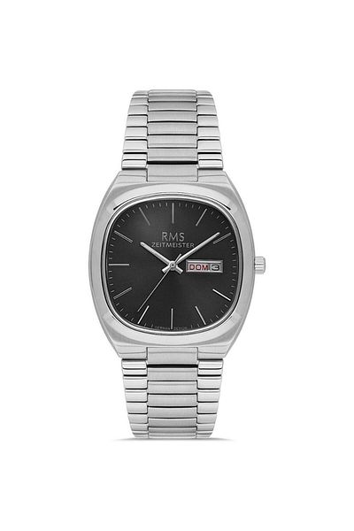 RMS Zeitmeister Rms.1.Ag2049.02 Crystal Glass Square Dial Steel Band Steel Case 5 Atm Water Resist