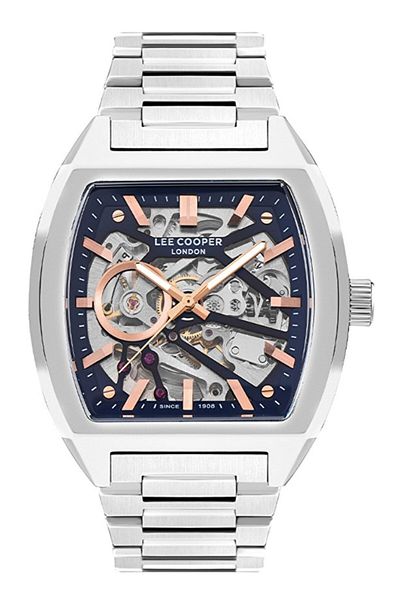 Lee Cooper Lee Cooper LC07976.380 Men Automatic  Display Watch & Metal Strap Silver