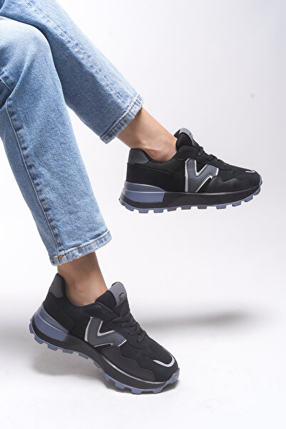 Riccon Kadın Sneaker 001210 Siyah Füme