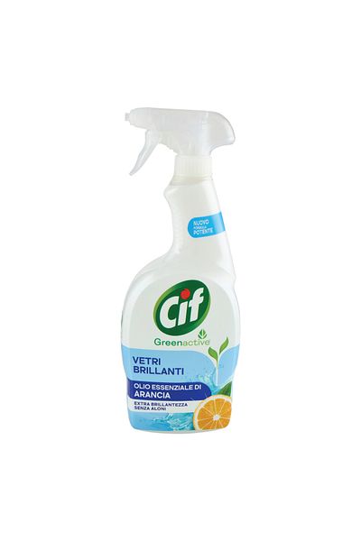 Cif Greenactive Window Cleaner Spray With Orange Essential Oil, 650 ml