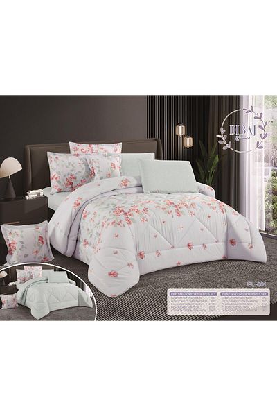 Najmat Alshamal Summer Nafrouns Bedspread, 5-Piece Quilt Set, 180 x 230 cm