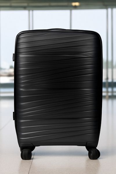 Generic W.o.k 28" Lightweight-compact Hard Shell Travel Trolley-polypropylene, Number Lock –(BLACK)
