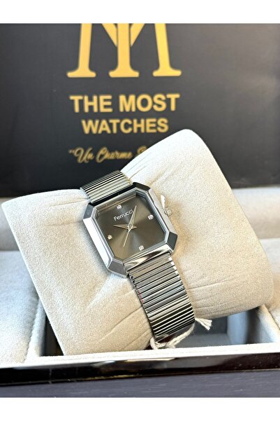 Ferrucci Çelik Gümüş Renk Göstergeli Kadın Kol Saati Modeli