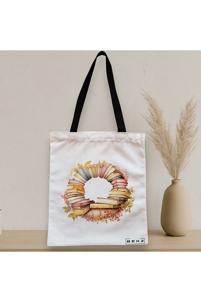 BEKZ Textile Bag With Zipper, Tote Bag, Model Books 55 38 X 34.5 Cm, ​​White, ®