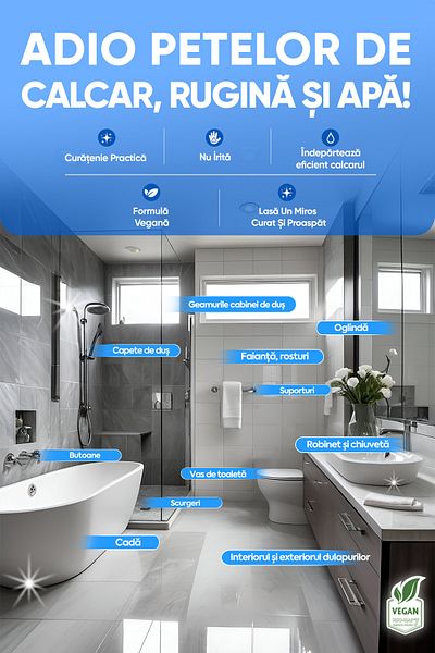 Evonox – Bathroom and Anti-limescale Solution, With Ocean Scent, Spray 750 ml / Vegan