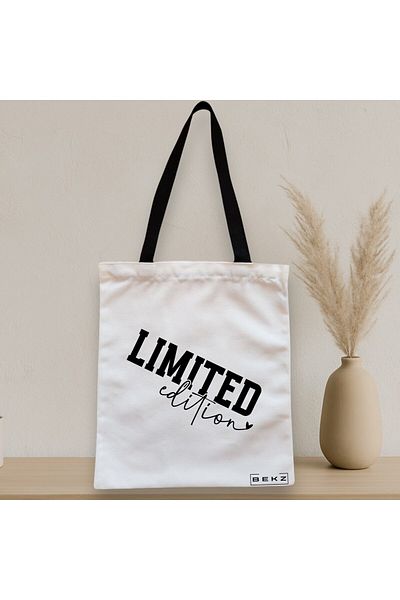 BEKZ Textile Bag With Zipper, Tote Bag, Limited Edition Model, 38x34.5 Cm, ​​White, ®