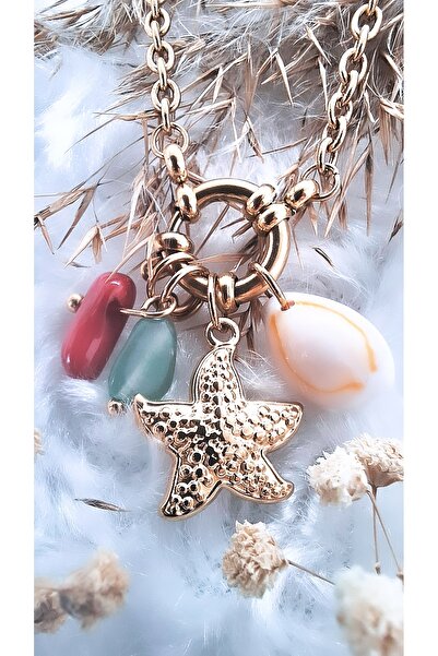 Serenity Deniz Yıldızı Kabuklu Okyanus Çelik Kolye