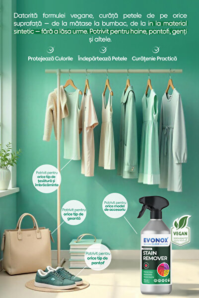 Evonox For Stains – Ultra Powerful Multifunctional Stain Removal Spray - vegan