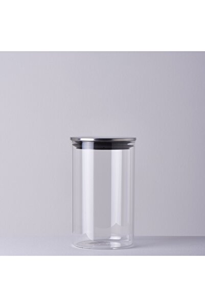 Linens Basic Cam-metal Kapak 10x10x17 Cm Kavanoz